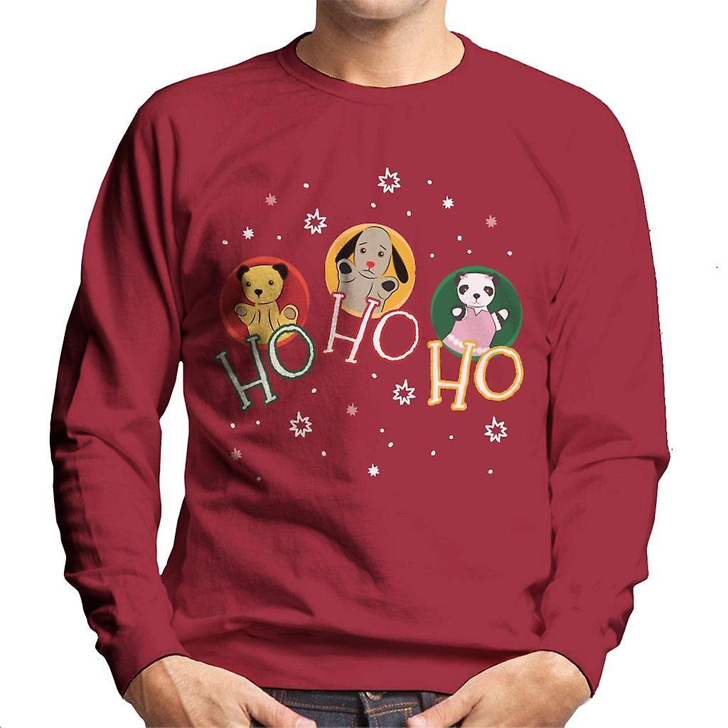 Sooty Christmas Ho Ho Ho Men's Sweatshirt Cherry Red XX-Large