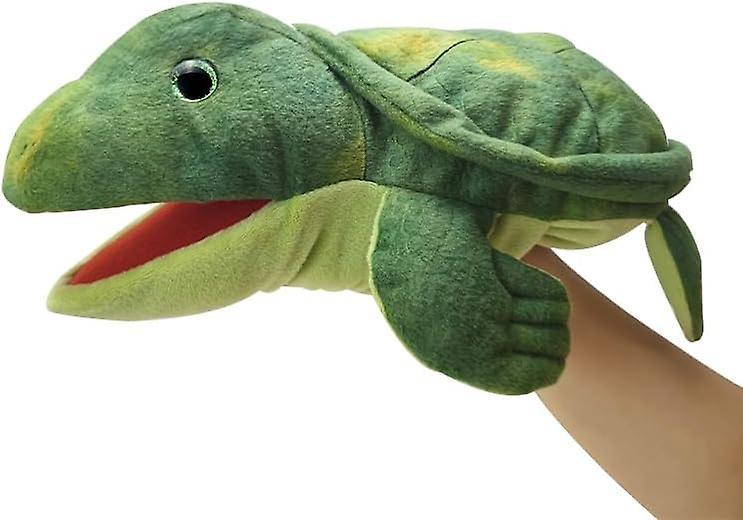 Sztxj Hand Puppet Turtle Puppet,13" Sea Turtle Animal Puppets for Kids Realistic Plush Puppet Stuffed Turtle Toys, Turtle Hand Puppet with Moveable...