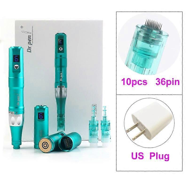 Redkid Ultima A6s With 12 Pcs Cartridges Professional Microneedling Pen Mts Derma Pen Mesotherapy Skin Care Machine For Face US 10PCS 36pin