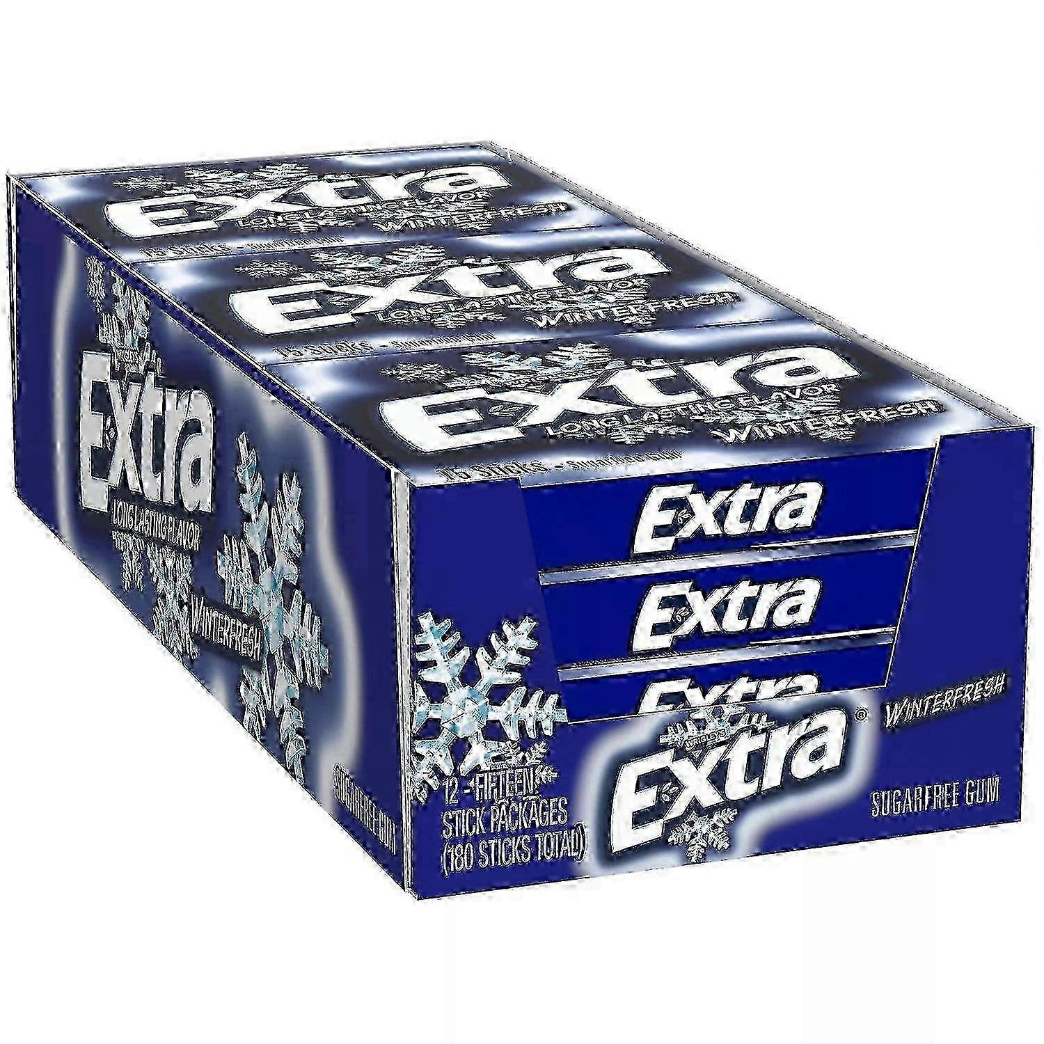 Extra Winterfresh Sugar-free Gum Packs, 12 Ea