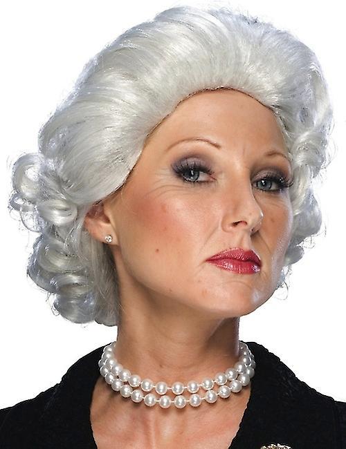 Rubie's Queen White Royal Grey Granny Grandma Women Costume Wig One Size