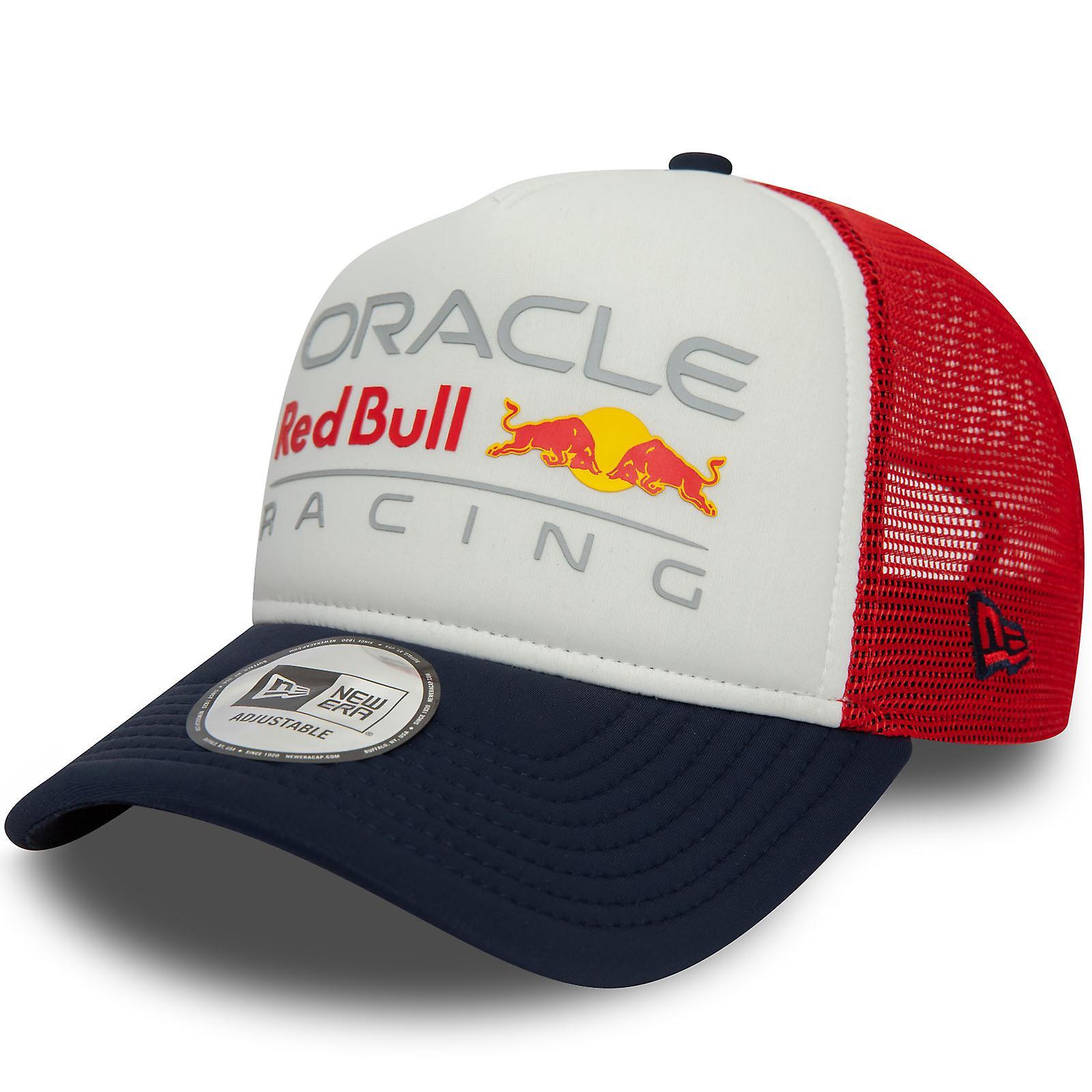 New Era Mens Red Bull Racing Colour Block E-Frame Trucker Cap Hat - Red One Size