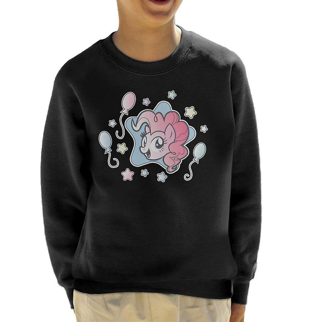 My Little Pony Pinkie Pie Balloons And Stars Kid's Sweatshirt Black X-Small (3-4 yrs)