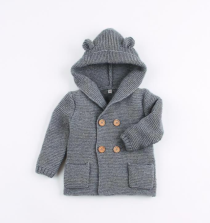 Slowmoose Winter Baby, Jackets Outfits, Warm Autumn, Sweaters, Long Sleeve Hooded Coat 12M / E2