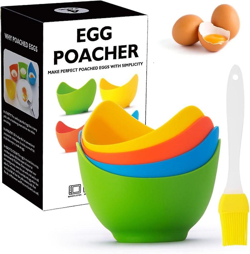 unbrand Egg Poacher - Silicone Egg Poachers, Poached Egg Cooker, Egg Poaching Cups, Egg Poacher Cups, Air Fryer Egg Mold, Egg Poacher Stovetop