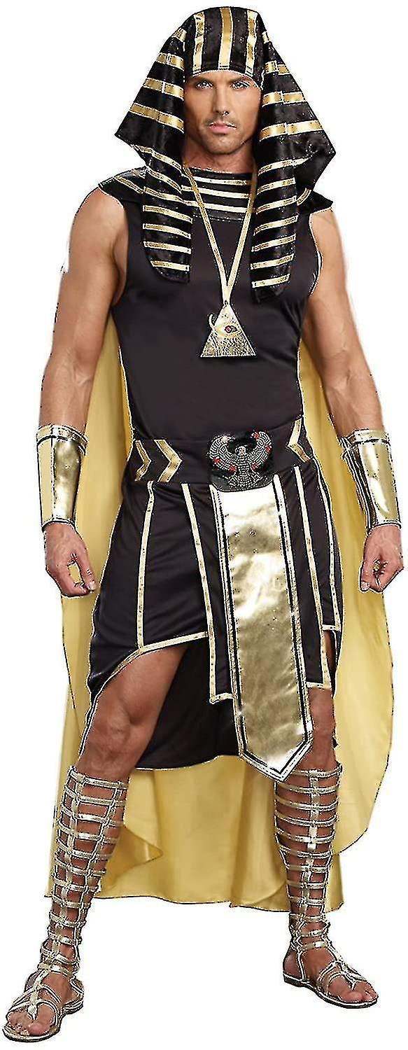 Bxs Dreamgirl Men's King Of Egypt King Tut Costume - Gold, Sizes M-2xl Black gold Medium