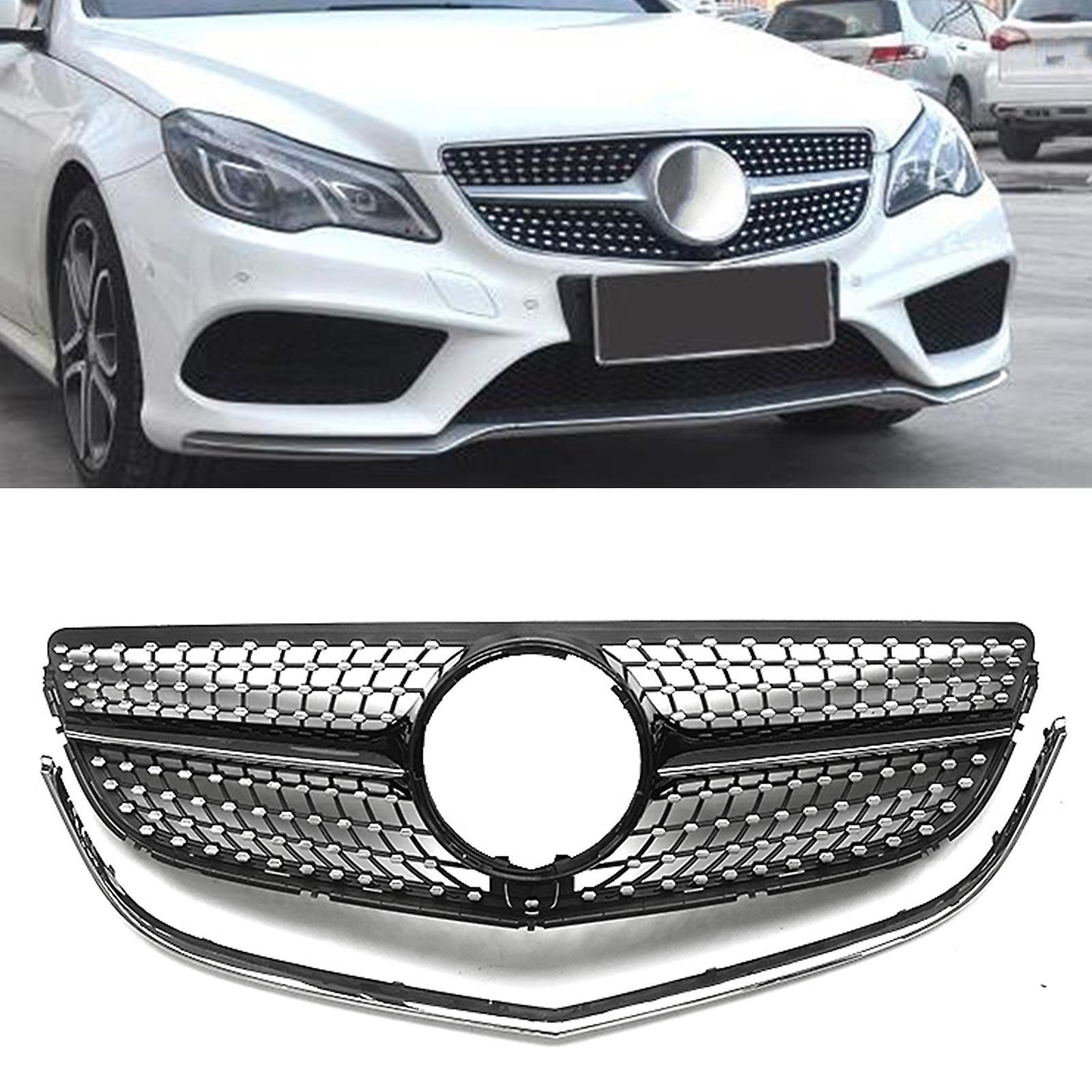 Auto Parts Upper Grille For Mercedes Benz E Coupe C207 A207 W207 2014-2017 E250/e400 Diamond Style Black Car Front Bumper Hood Grills