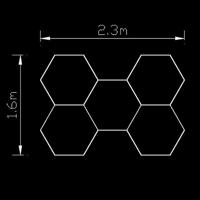 Jelivey Factory Sell Commercial Systems Hexagon Led Light for Workshop Honeycomb Led Lights for Garage Work Light for Car Detailing Shop WHITE-Cold...