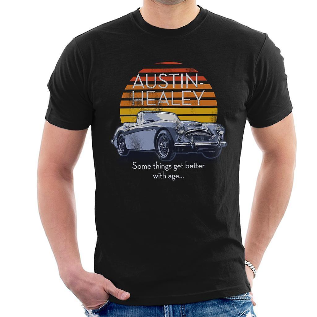 Austin Healey Some Things Get Better With Age British Motor Heritage Men's T-Shirt Black XX-Large