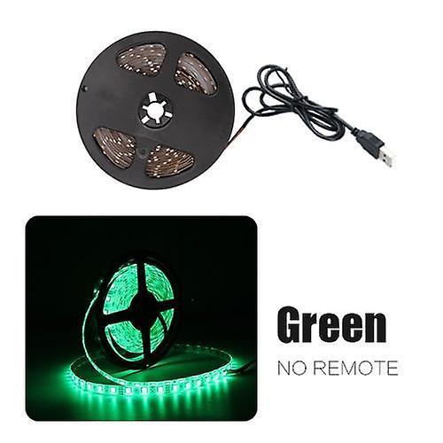 GreenZech Usb led strip flexible lamp smd 2835 desk decor screen tv background lighting Green 4m