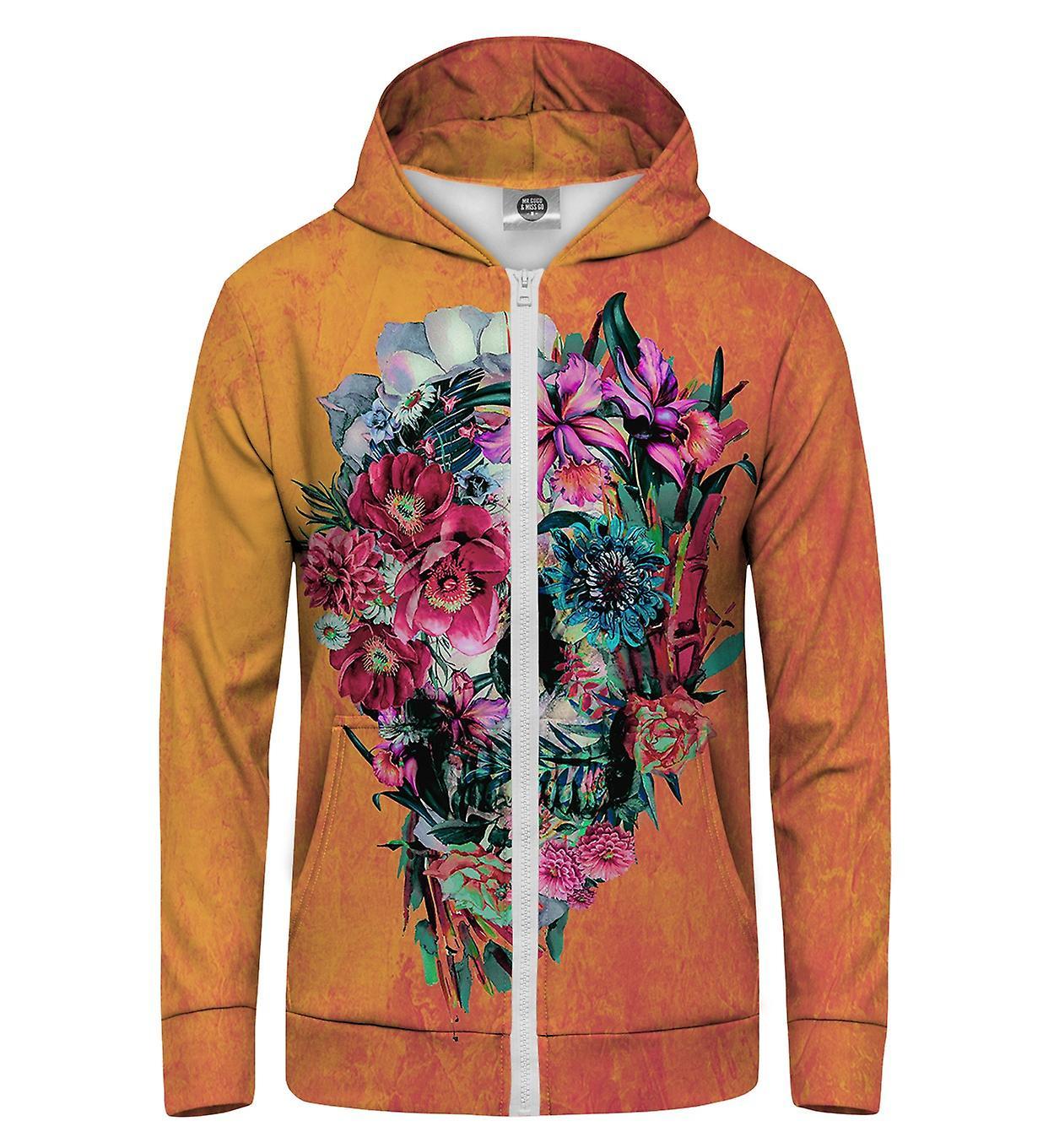 Mr Gugu & Miss Go Mr. GUGU & Miss GO Flowerity Hoodie Kangaroo Zip Up orange XS