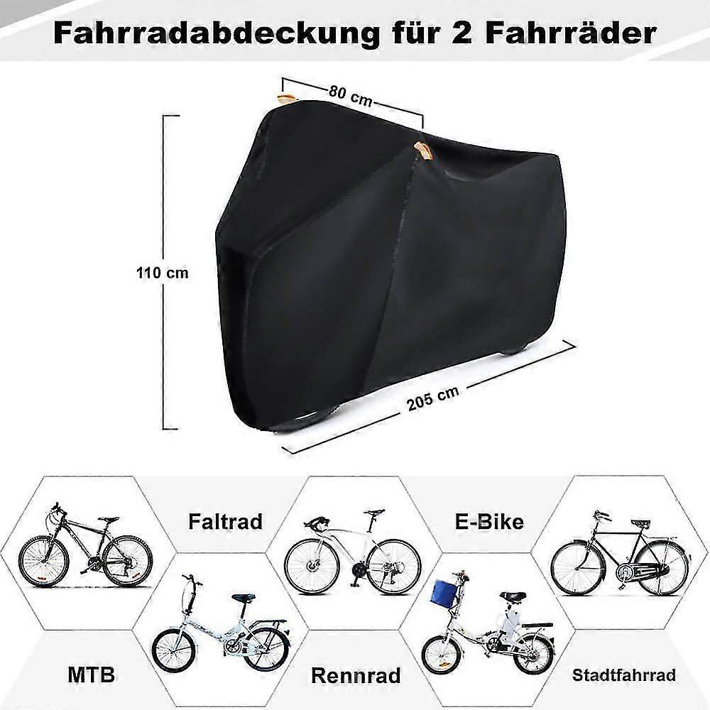 Aiducho Bicycle Cover For 2 Bicycles Waterproof 210d Breathable Outdoor Bicycle Protective Cover With Lock Eyelets Protection, For Mountain Bikes A...