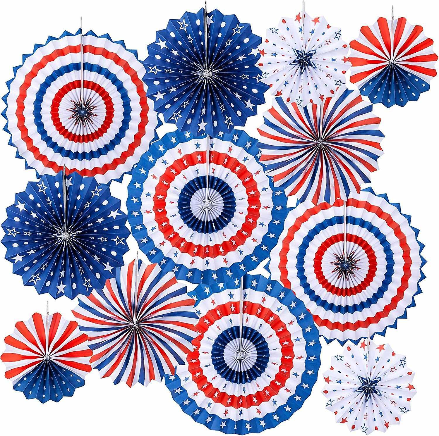 unbrand Patriotic Decorations - 4Th Of July Decor - American Flag Style Party Decoration - Red, White & Blue