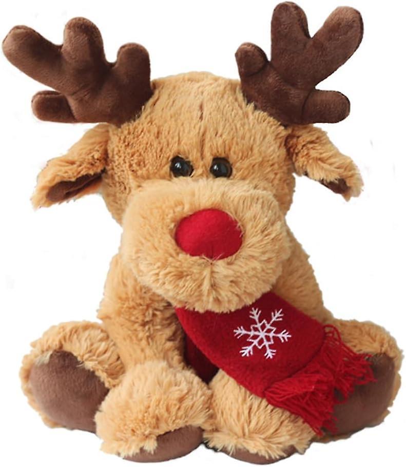 Heyone Christmas Plush Elk Toy, Reindeer Plush Toy Christmas Stuffed Animal Deer Doll Toy Soft Plush Doll Animal Toy Elk Soft Plush Toy For Christm...