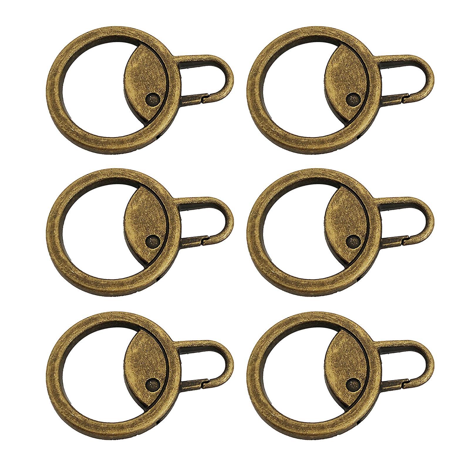 wirlsweal 6Pcs Practical Zipper Puller Convenient Zinc Alloy Portable Replaceable Zipper Repair Piece for Bag Bronze