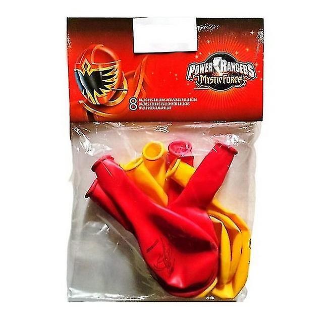 Power Rangers Mystic Force Latex Printed Balloons (Pack of 8) Red/Yellow One Size