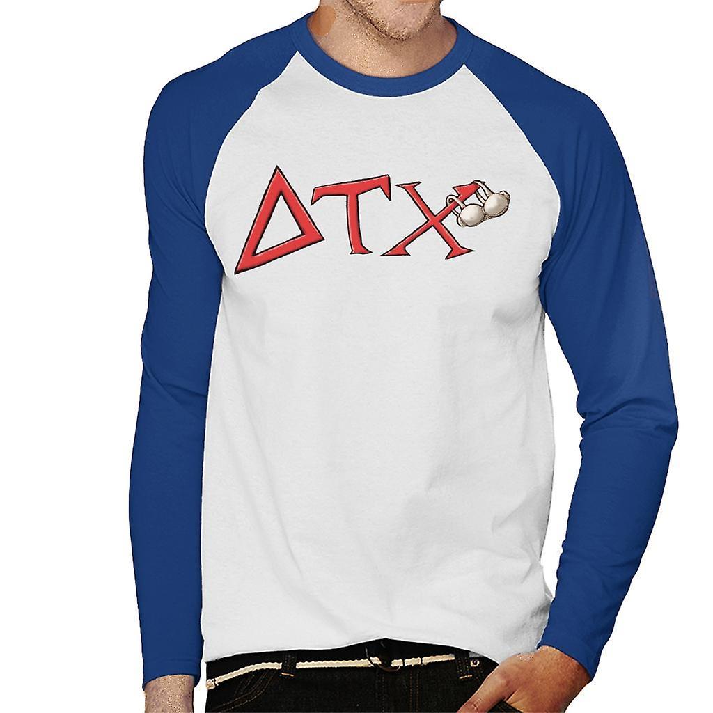 Animal House DTX Red Logo Men's Baseball Long Sleeved T-Shirt White/Royal X-Large