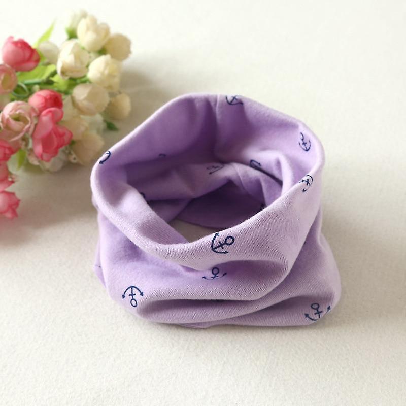 Slowmoose Winter Baby Cotton Scarf - Scarves Spring / Cartoon Bibs Infant Cute purple