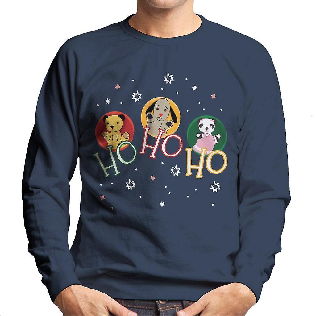 Sooty Christmas Ho Ho Ho Men's Sweatshirt Navy Blue XX-Large