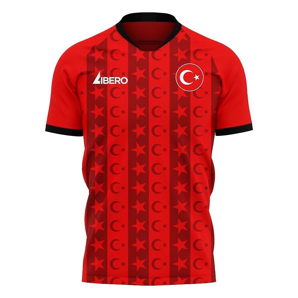 Libero Sportswear Turkey 2024-2025 Home Concept Football Kit (Libero) Red LB 6-7yrs (116-122cm)