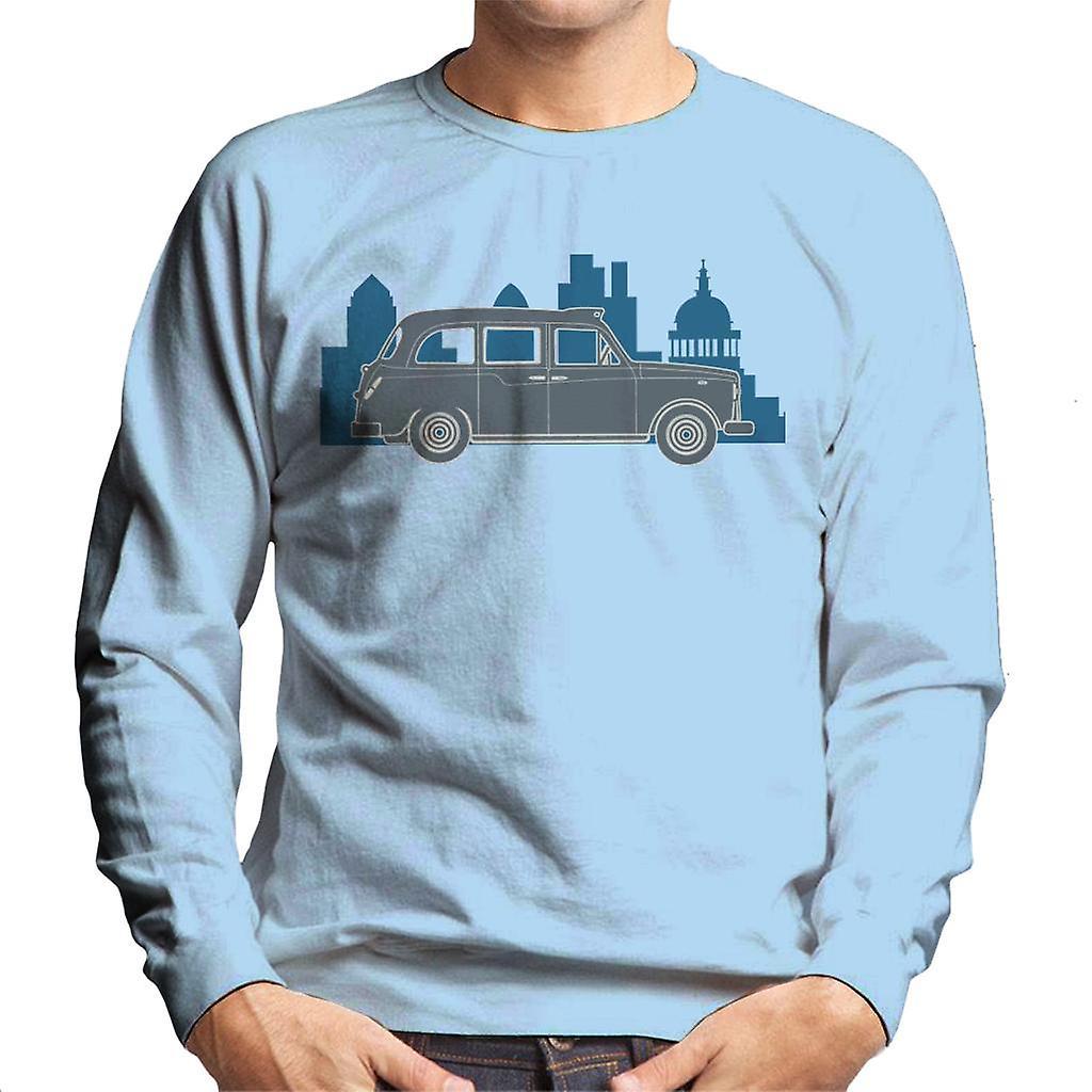 London Taxi Company TX4 Within The City Men's Sweatshirt Sky Blue Medium