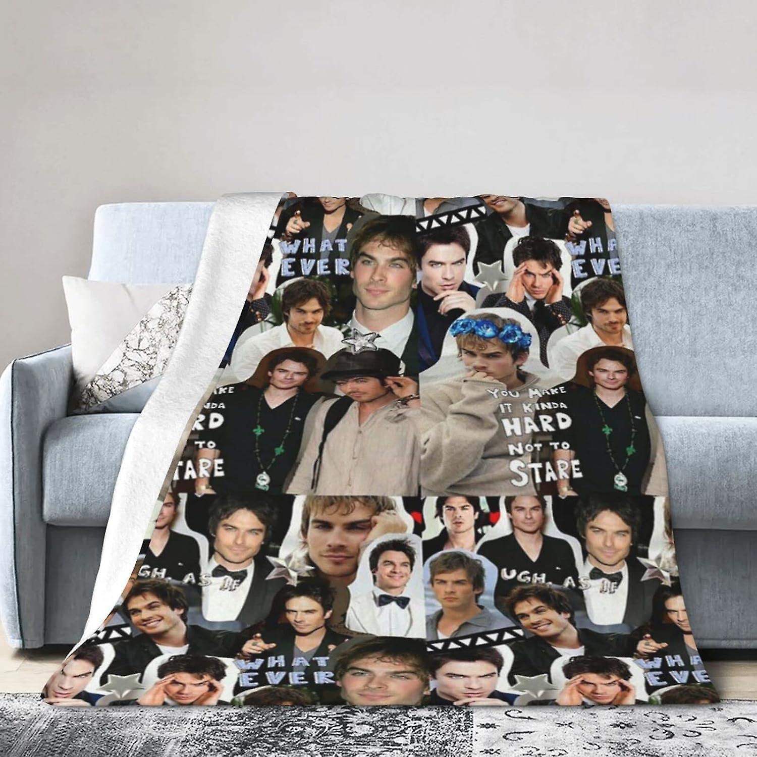 Kerota Ian Damon Somerhalder Salvatore Printed  Lightweight Super Soft Micro Fleece Throw s Fit Couch Bed Living Room Sofa Chair ABD11996 50x40in 1...