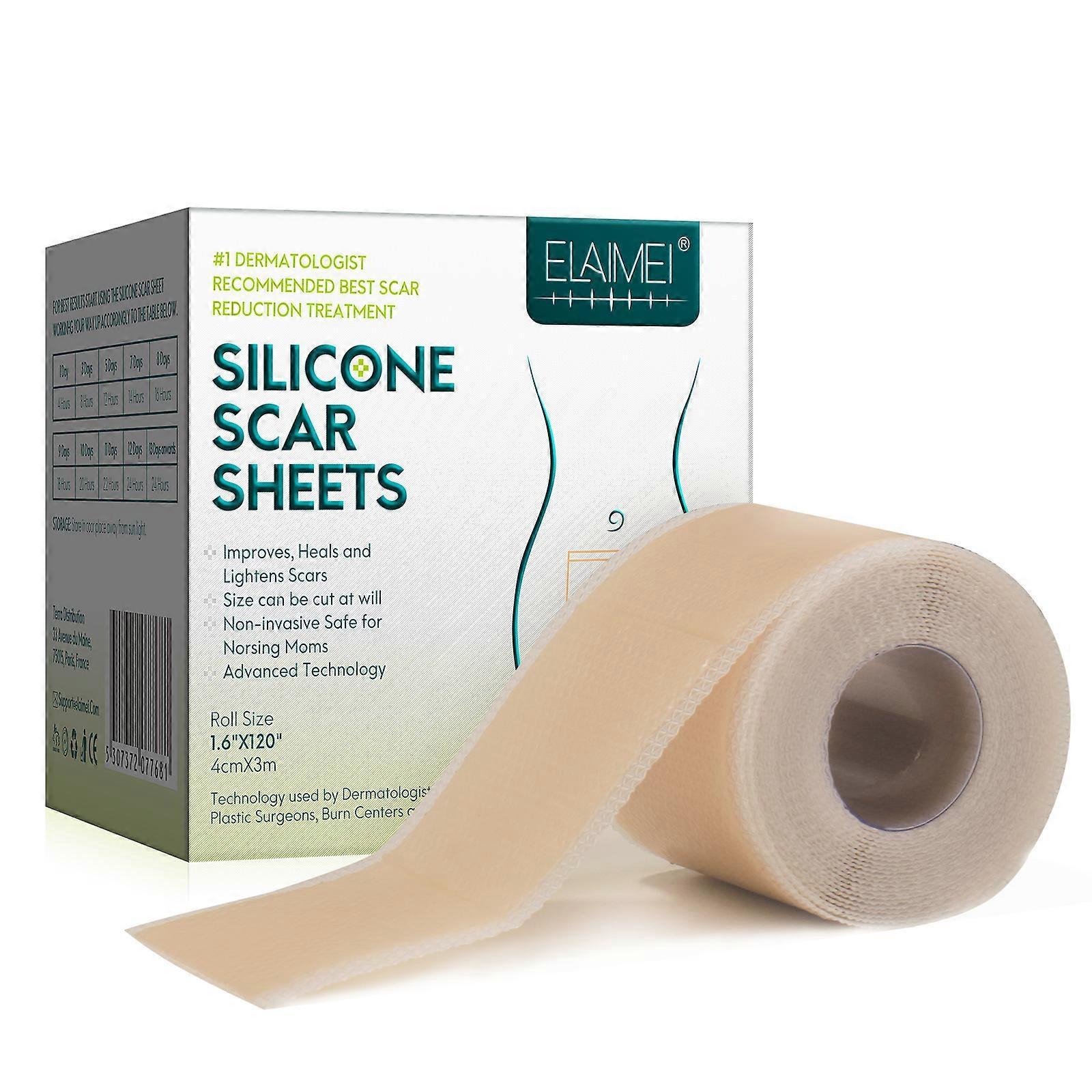 Denuotop Silicone Scar Sheets,Medical Silicone Easy-Tear Gel Tape Roll,Scar Removal Sheets Works on Old & New Scars,Scar Treatment Sheets