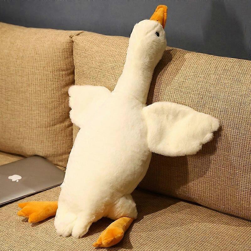 Redkid 50-190cm Cute Big White Goose Plush Toys Giant Duck Baby Sleeping Pillows Super Sofa Cushion Stuffed Animal Dolls Gifts for Kids 90cm