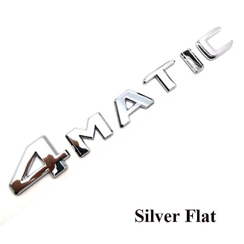 Hikig 3d Abs 4 Matic Logo 4matic Emblem Letters Car Trunk Badge For Mercedes A E C Glk Glc 220 250 Ml 320 4matic Sticker Accessories Silver Flat