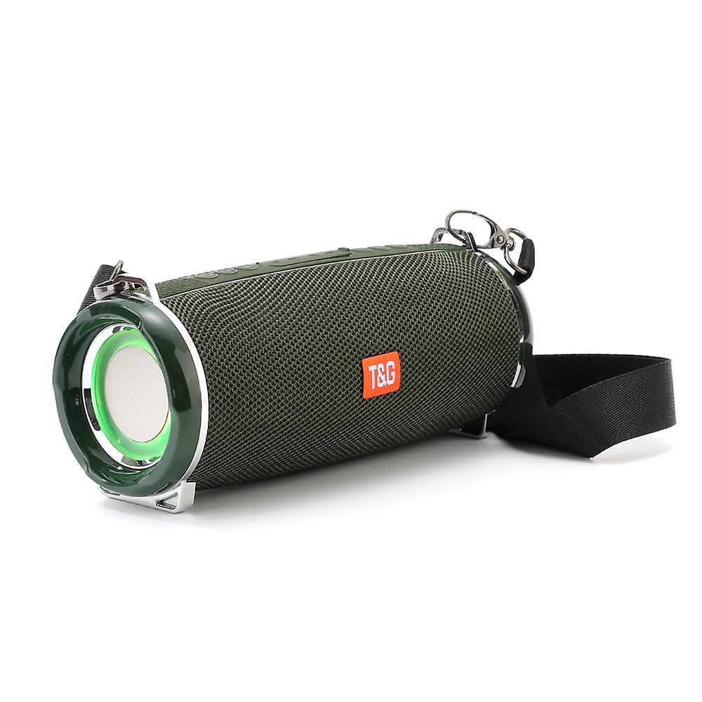 T&g Tg192 Portable Wireless Bluetooth Speaker With Led Light Green