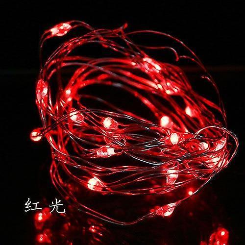 Slowmoose Battery-powered Cork Bottle Light, Diy Led String Bar, Birthday Party Stopper red 1M