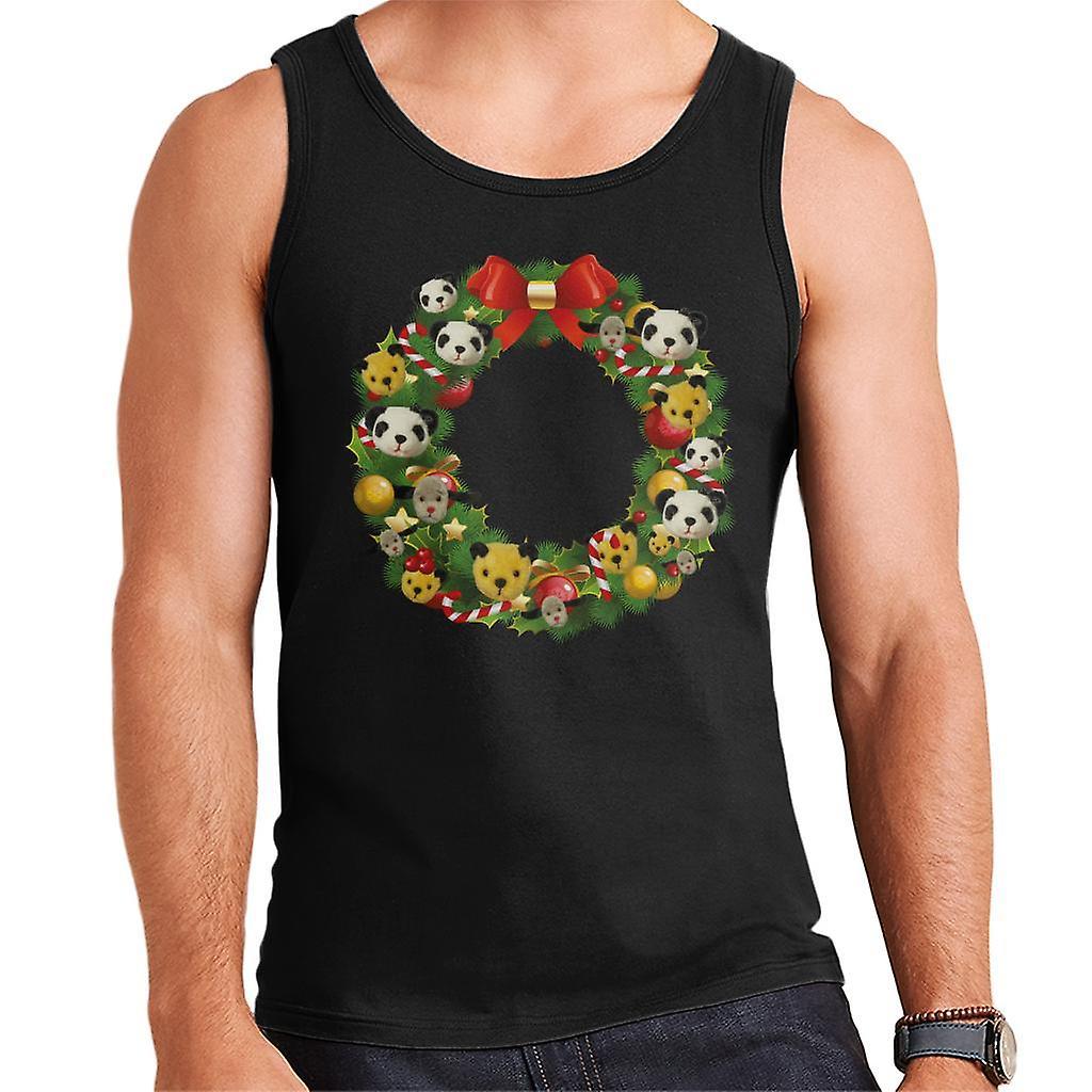 Sooty Christmas Wreath Men's Vest Black XX-Large