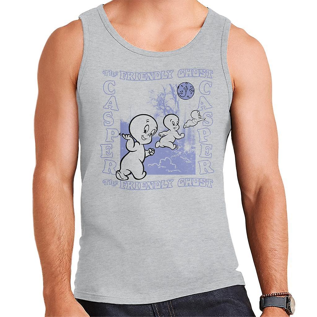 Casper The Friendly Ghost Forest Moon Men's Vest Heather Grey X-Large