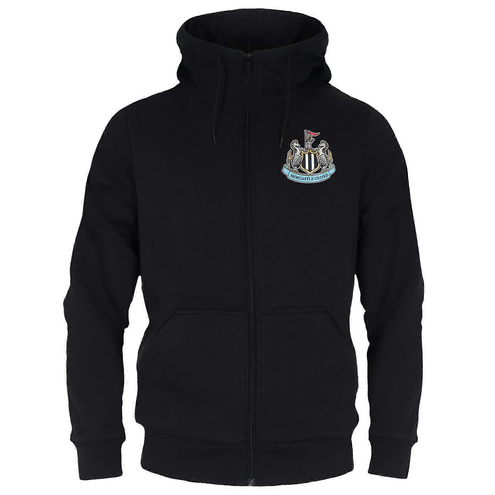 Newcastle United FC Newcastle United Mens Hoody Zip Fleece OFFICIAL Football Gift Black XL