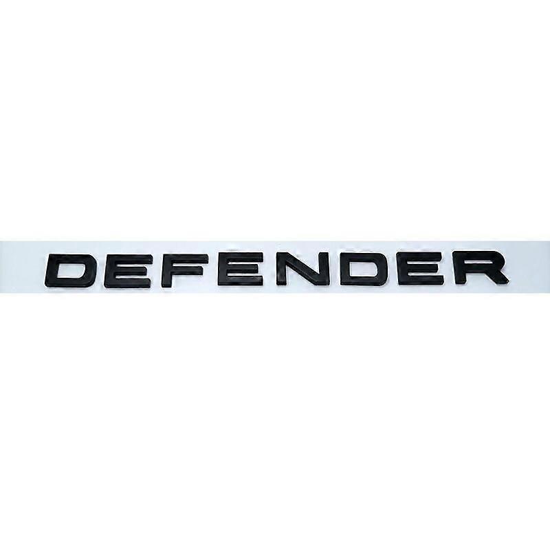 Car Badge - Gloss Black Defender Rear Gate Lettering Emblem Logos Genuine LR130736 Matt Black