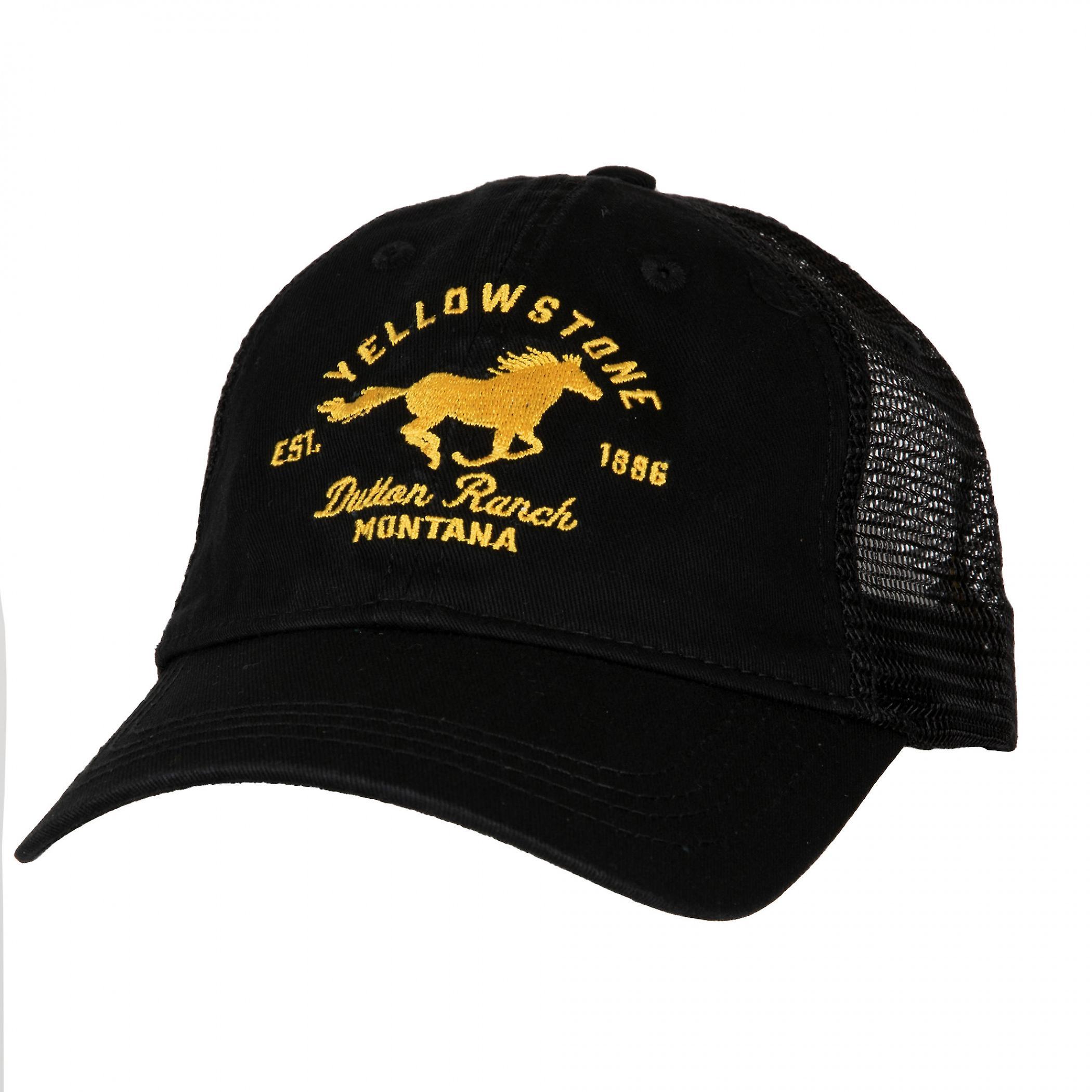 Famous Brands Yellowstone Dutton Ranch Bronco Logo Adjustable Trucker Hat Multi-Color