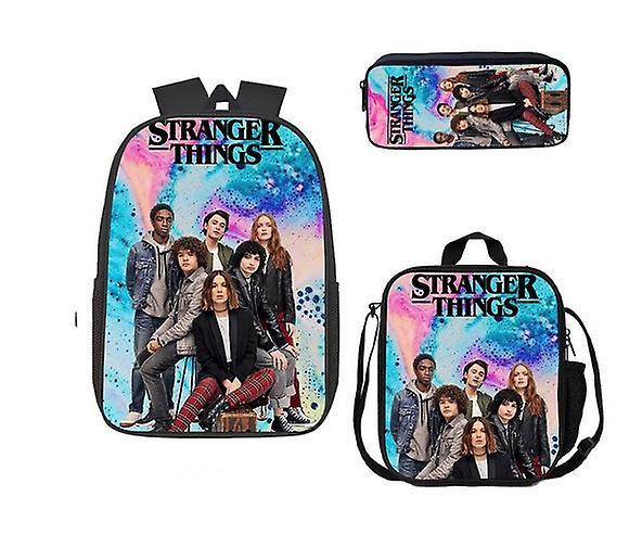 Shznv Stranger Things 4 Student School Bag Kids Backpack Satchel Pencil Case