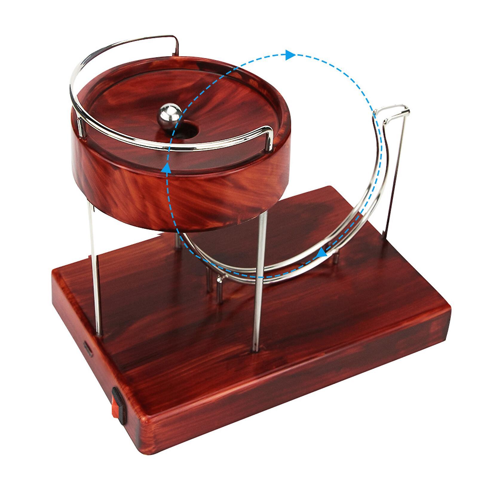 Taotuo Perpetual Motion Machine: Kinetic Art Stress Relief Toy with Motor - Wood Grain Battery Operated