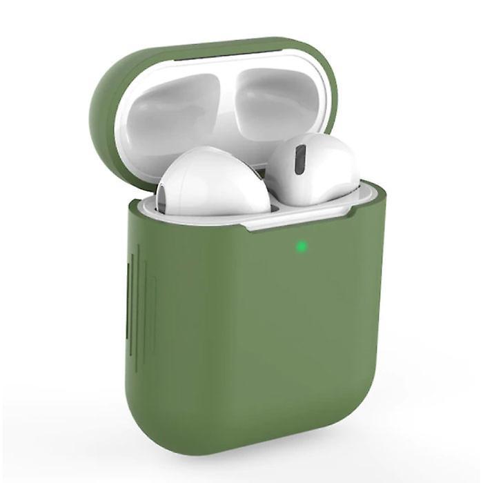 SIFREE Flexible Case for AirPods 1/2 - Silicone Skin AirPod Case Cover Supple - Khaki