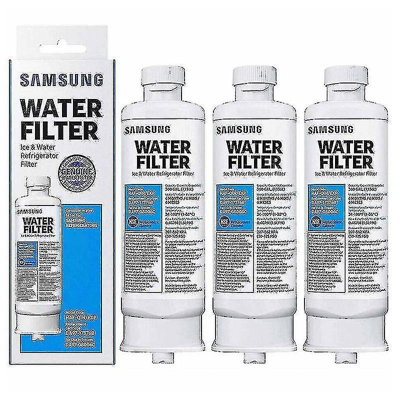 Wfuo 3 Pack Refrigerator Water Filter For Samsung Da97-17376b Haf-qin Da97-08006c Quality - F