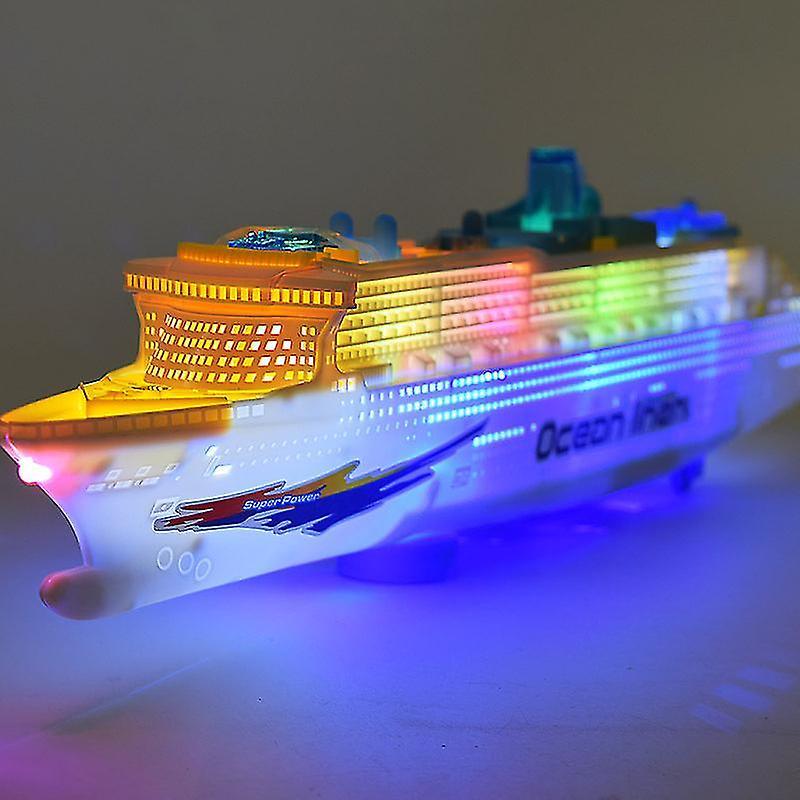 FLARUT Large-scale Cruise Ship Model Cruise Ship Alloy Toy Ship Sound And Light Pull Back Ocean Passenger Ship