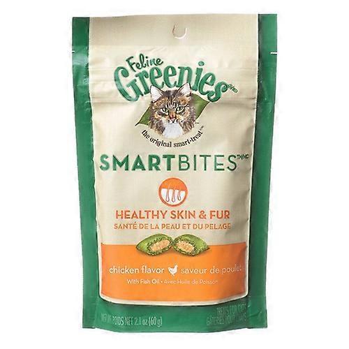 Greenies SmartBites Healthy Skin & Fur Chicken Flavor Cat Treats, 2.1 oz (Pack of 1)