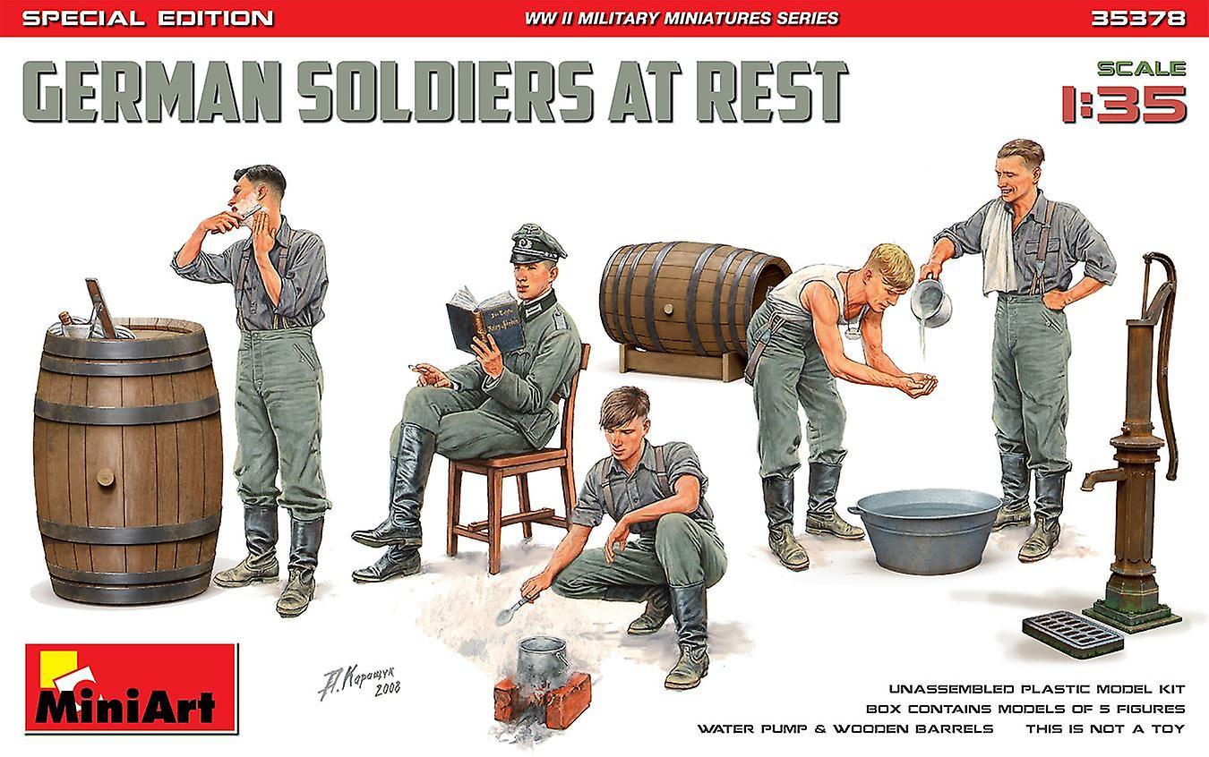 Miniart MIN35378 German Soldiers at Rest (Spec Edition) - 1:35 scale kit 1:35 scale Plastic Unpainted Historical Scale model