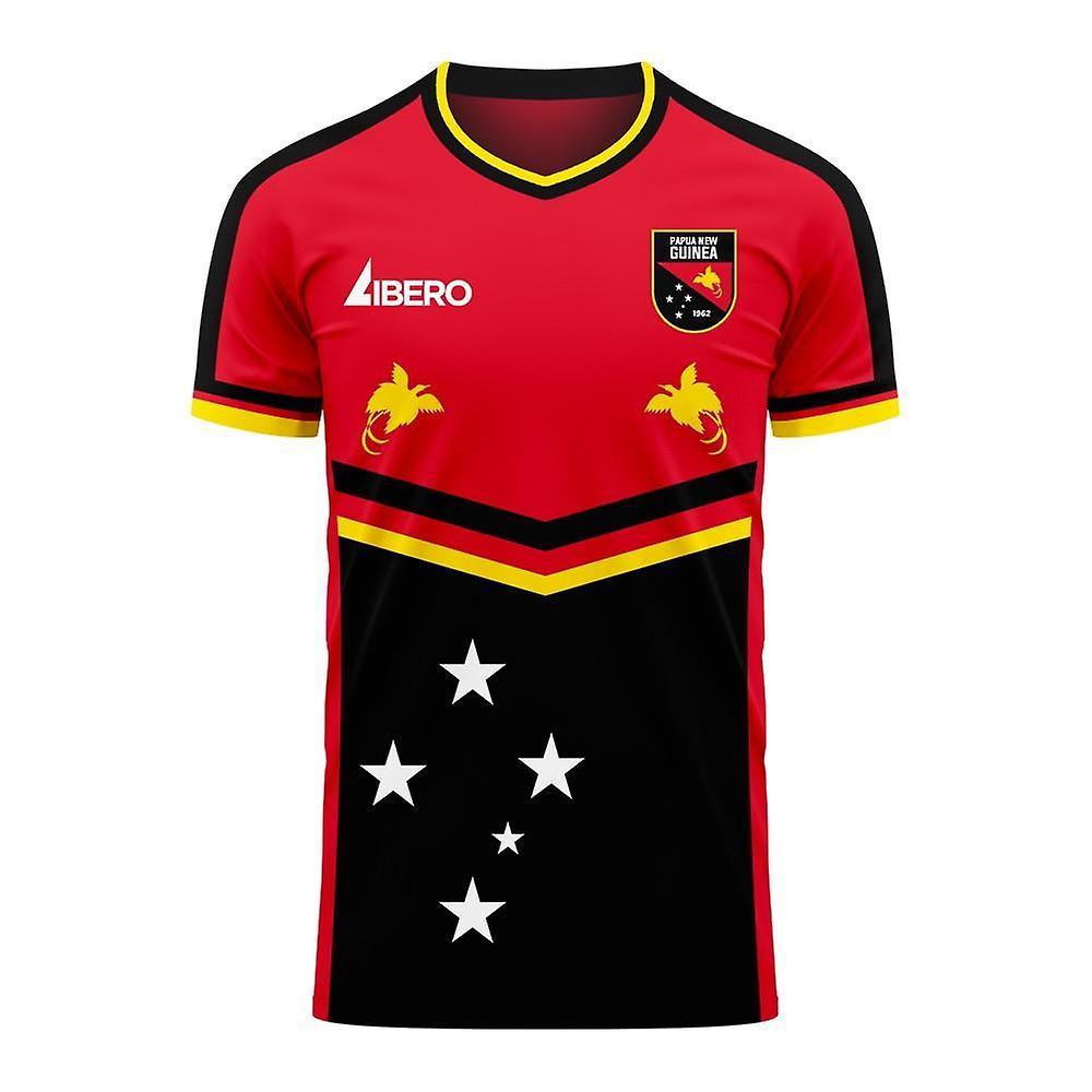 Libero Sportswear Papua New Guinea 2024-2025 Home Concept Football Kit (Libero) - Little Boys Red LB 6-7yrs (116-122cm)