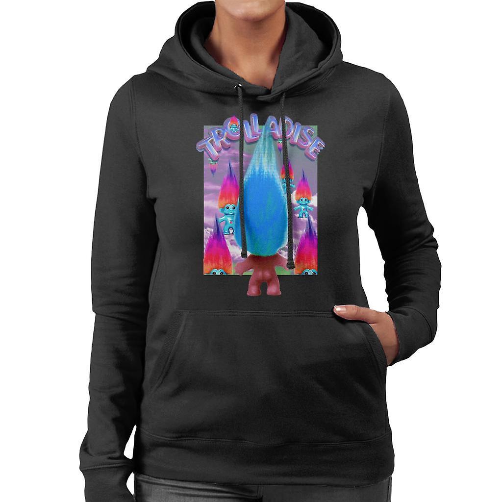 Trolls Trolladise Women's Hooded Sweatshirt Black Large