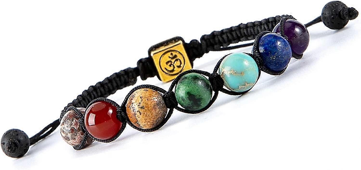 Wjiaer 7 Chakra Bracelets, Healing Crystal Chakra Bead Bracelet For Women - Natural