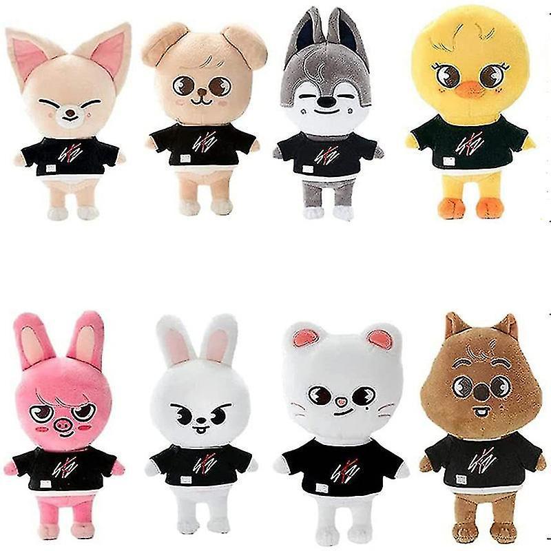 Lzyx 20cmskzoo Plush Toys Stray Kids Cartoon Stuffed Animal Plushies Doll Bbokari Leebit Wolf Toy Puppym Gift