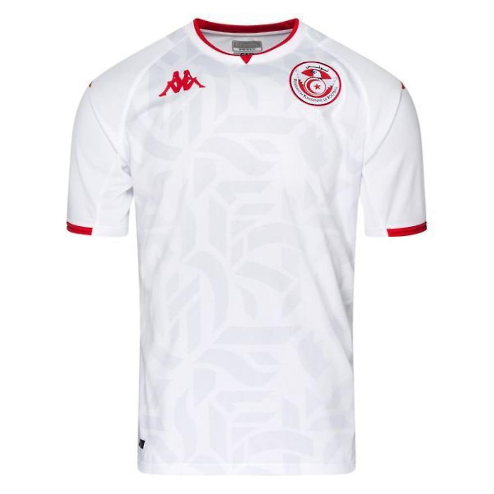 Kappa 2021-2022 Tunisia Away Shirt White Large Adults