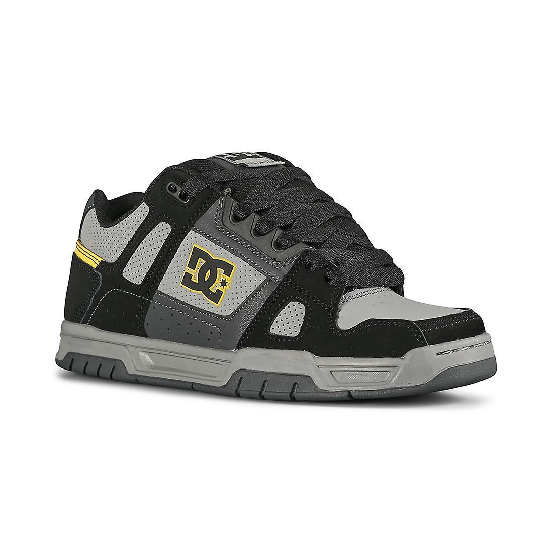 DC Shoes DC Stag Skate Shoes - Grey/Black/Yellow UK 9 / EU 43