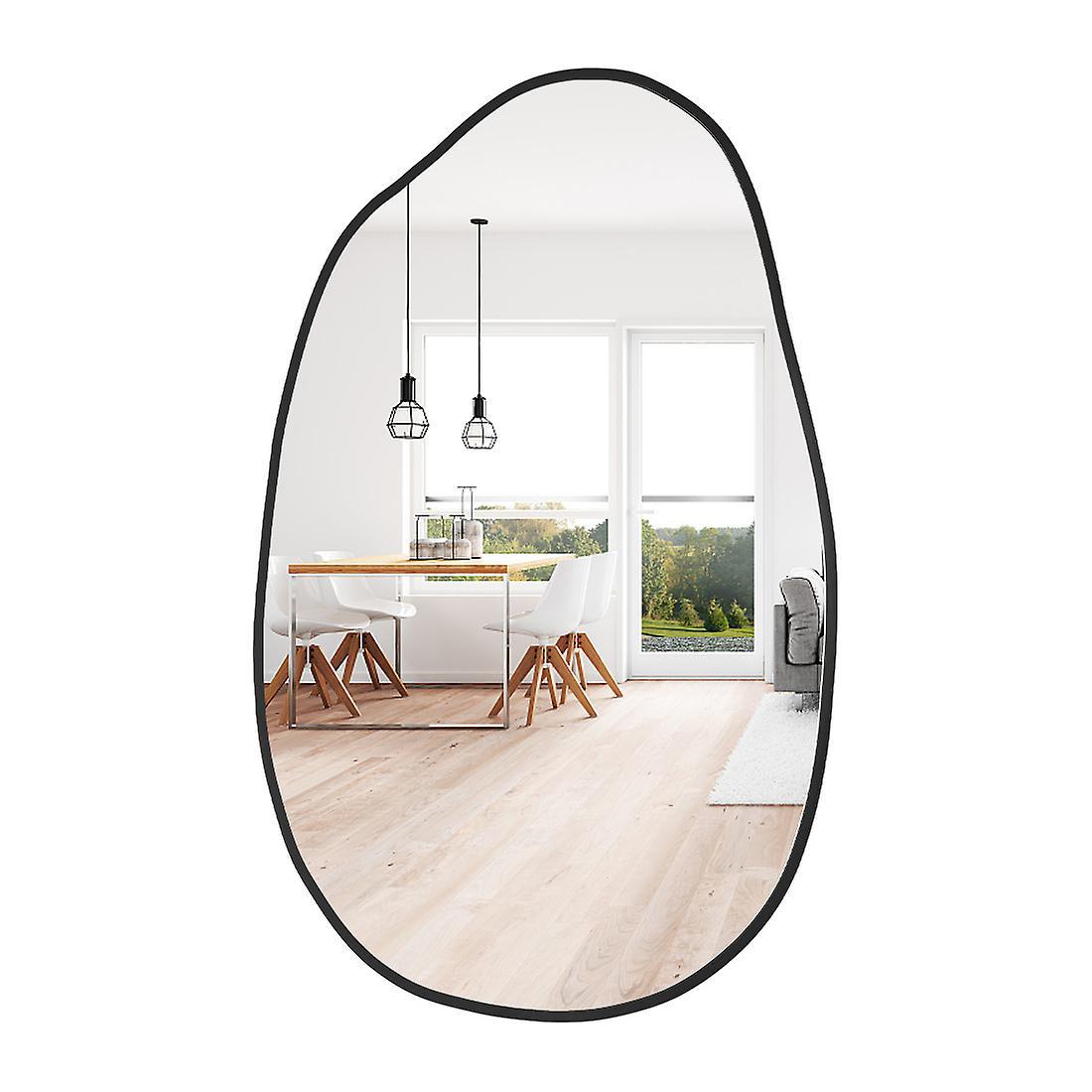 Living And Home 51 x 85 cm Irregular Metal Framed Wall Mirror Decorative Mirror Wall Decoration